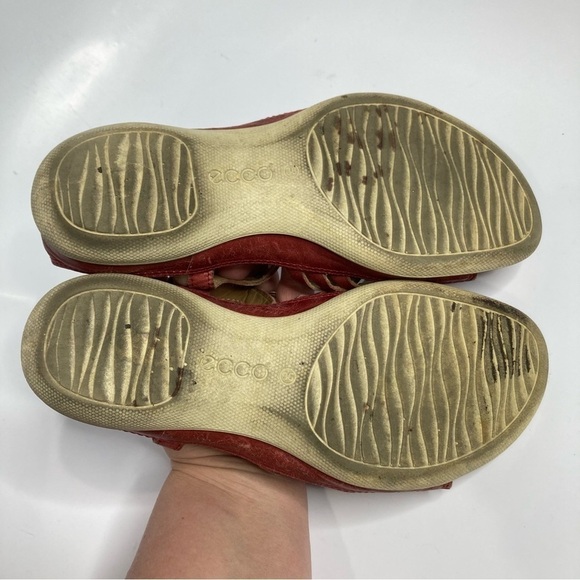 ECCO red leather sandals size 36 - Picture 7 of 8